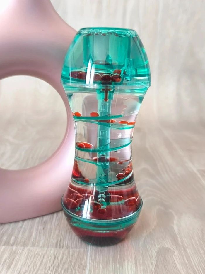 Sablier à huile en spirale apaisant vert et rouge - photo numéro 7