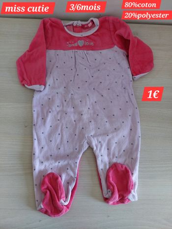 Grenouillère fille 3/6mois 