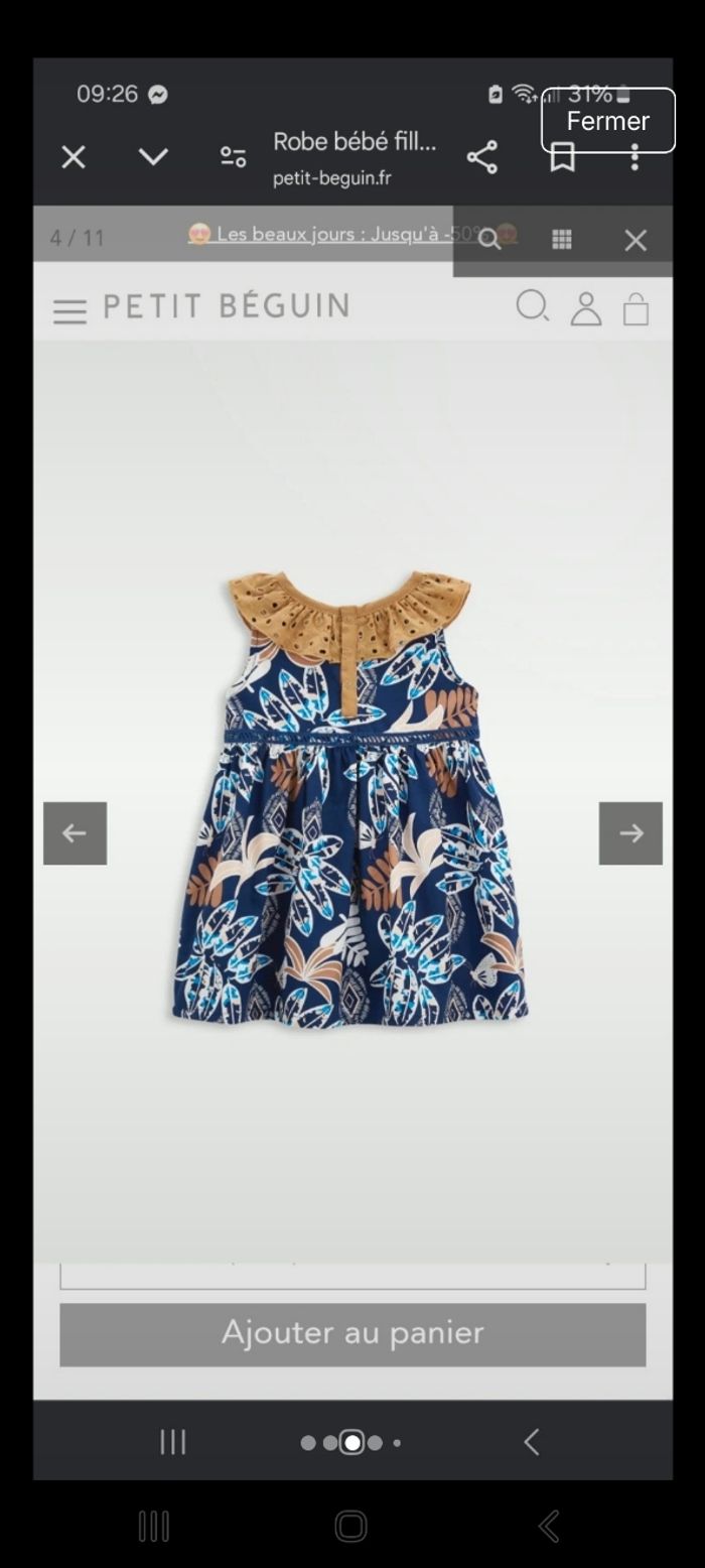 Robe été neuve petit beguin - photo numéro 2