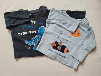 Lot de 2 T-shirts 3 mois