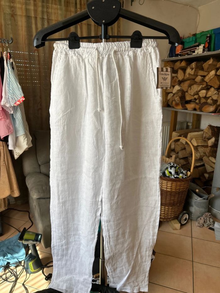 Pantalon d’été blanc Toscandjoe