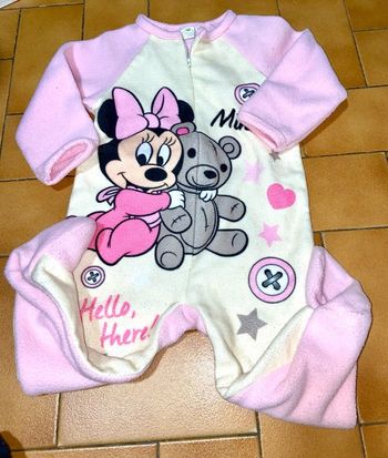 Surpyjama rose crème Minnie 18 mois