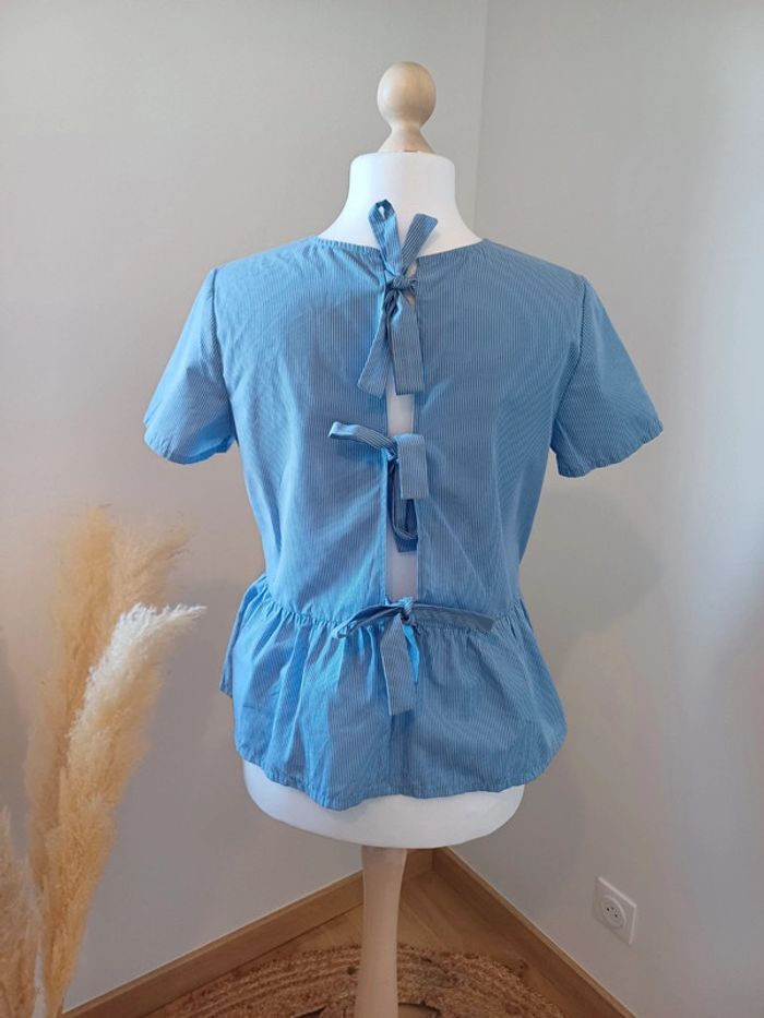 Blouse bleue rayée Pimkie taille L 40