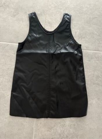 Robe simili cuir noir