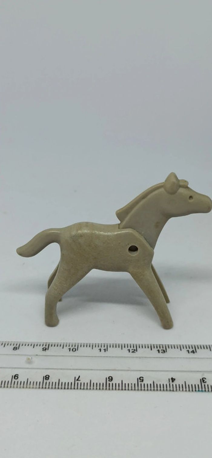 Poulain gris vintage playmobil - photo numéro 3