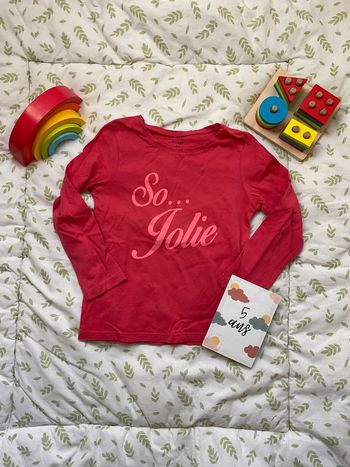 teeshirt manches longues rose 5 ans kiabi