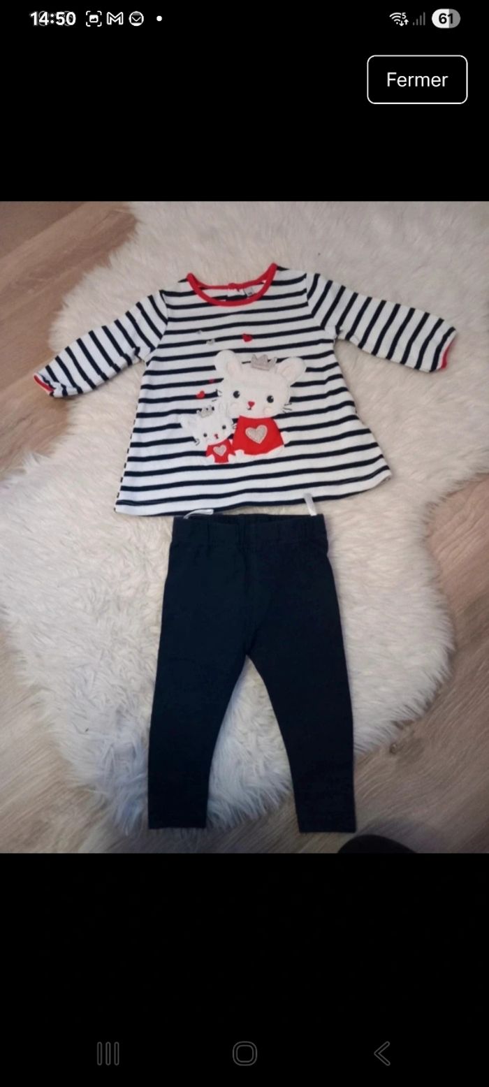 Très jolie ensemble 6 mois