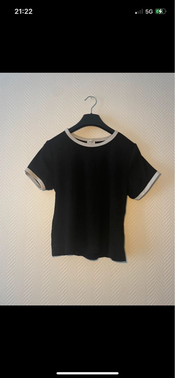 Top blanc et noir basic