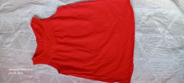 Tunique débardeur avec broderies rouge fille 10 ans vert baudet - photo numéro 9