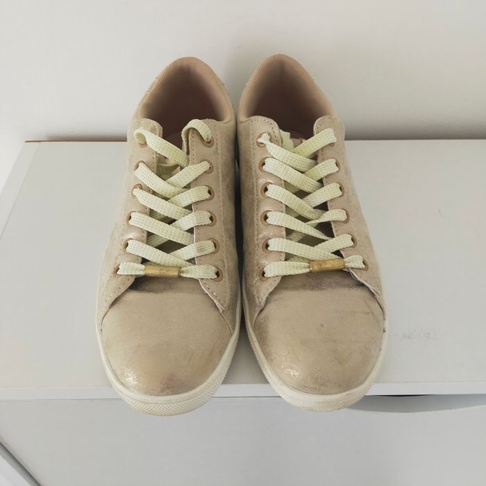 Baskets sneakers femme Chausséa pointure 36 blanc doré - photo numéro 4