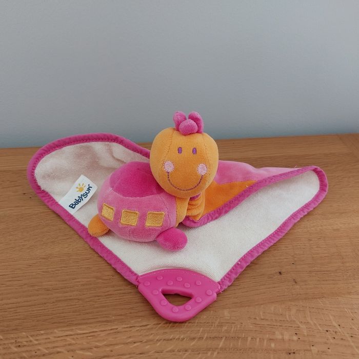 Doudou plat tortue avec mouchoir - Babysun