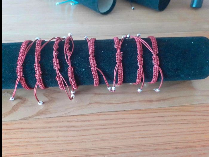 Bracelets  macramé rouge - photo numéro 4
