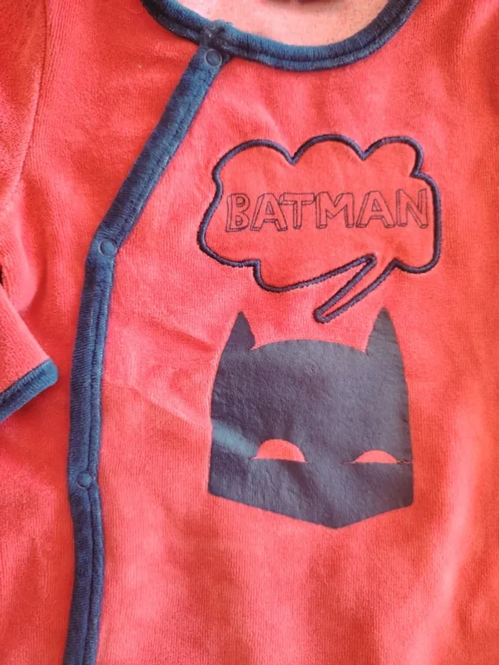 Pyjama velours 1 pièce Batman - photo numéro 2