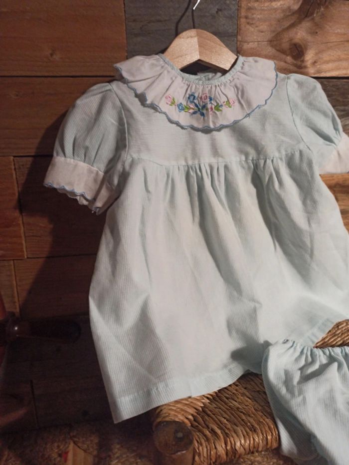 Tenue vintage robe culotte 18 mois tbe - photo numéro 2