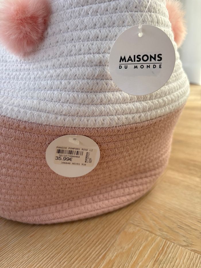 Panier ponpons rose - photo numéro 3