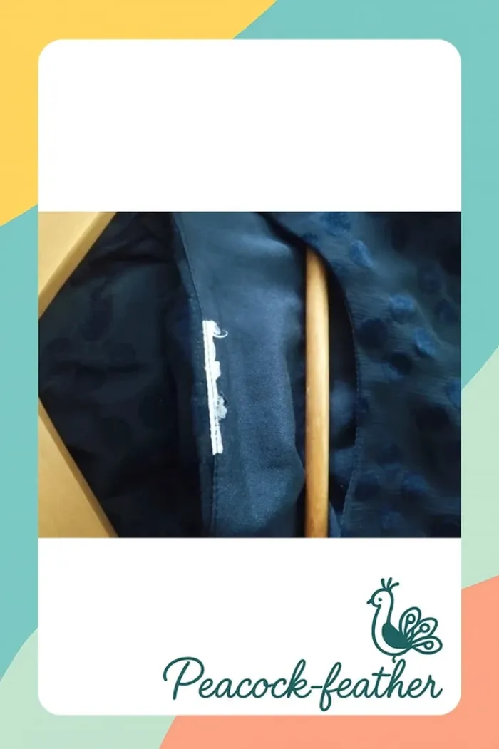 Haut bleu 42/44 pois effet 2en1 - photo numéro 8
