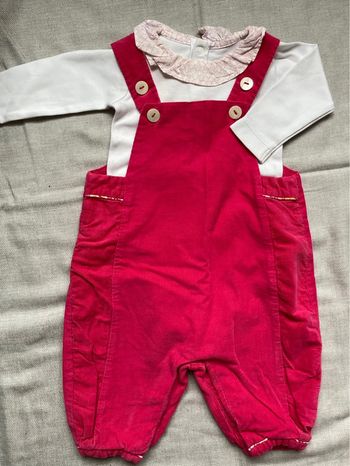 Ensemble salopette + body Liberty Jacadi 6 mois