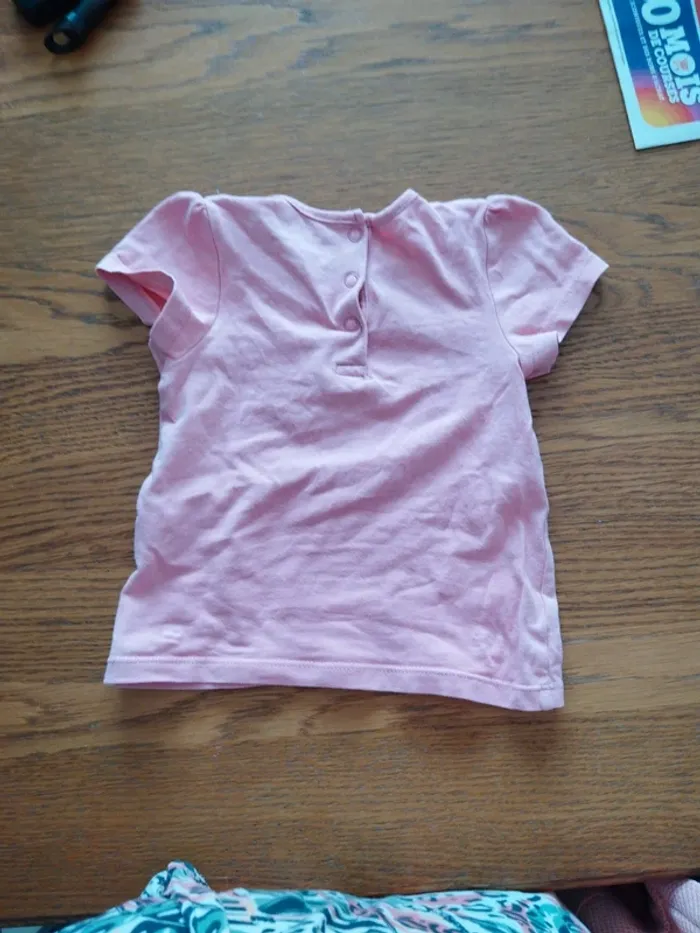 T-shirt rose 9 mois - photo numéro 2