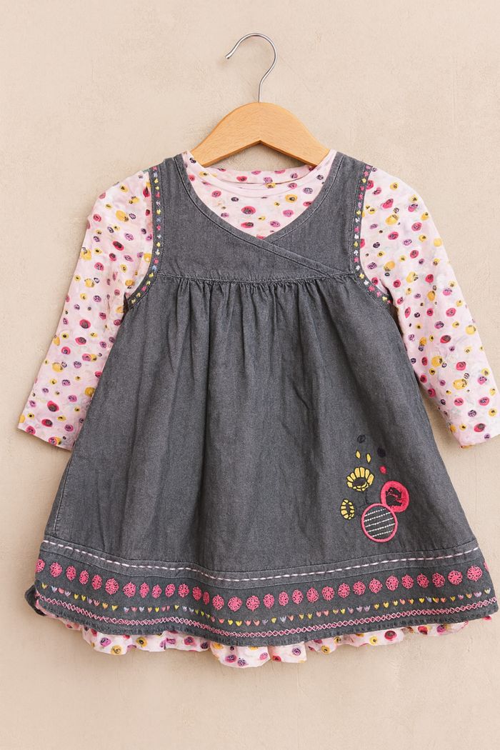 Robe salopette + tee-shirt manches longues Orchestra bébé - 12 mois