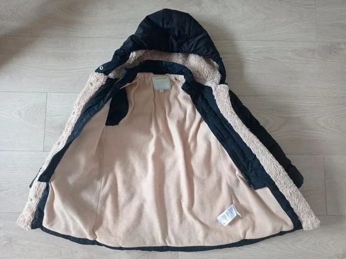 Manteau noir chaud fille Vertbaudet 6 ans - photo numéro 3
