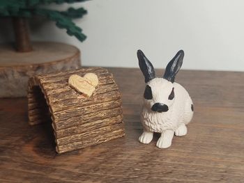 Schleich Clapier et lapin blanc et noir