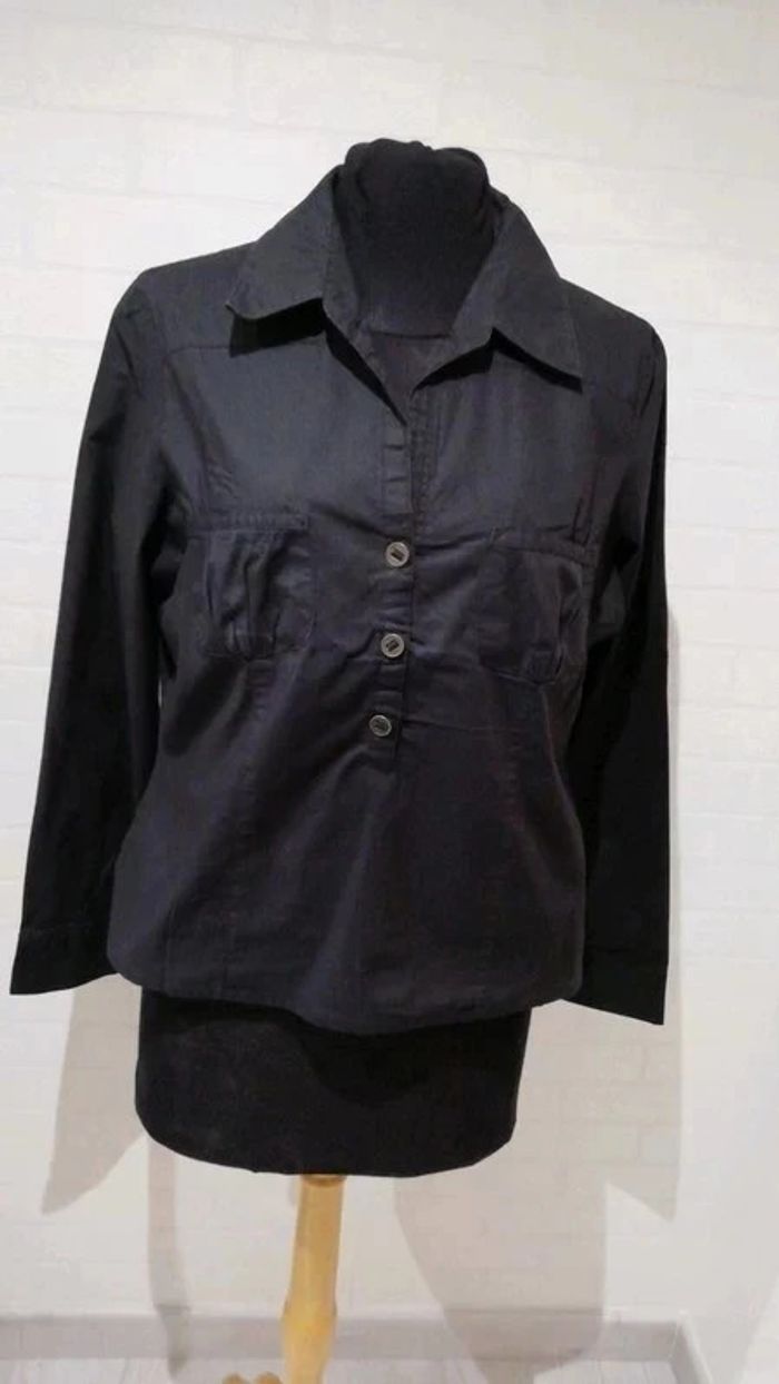 Chemise noir manches longues