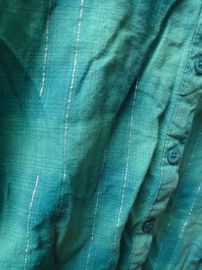 Chemise à paillettes bleu taille 40 - photo numéro 3