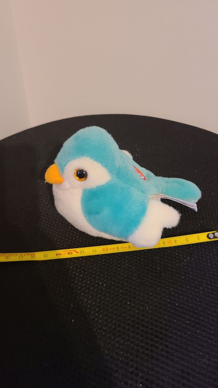 Oiseau birdies 14 cm - bleu turquoise - photo numéro 2