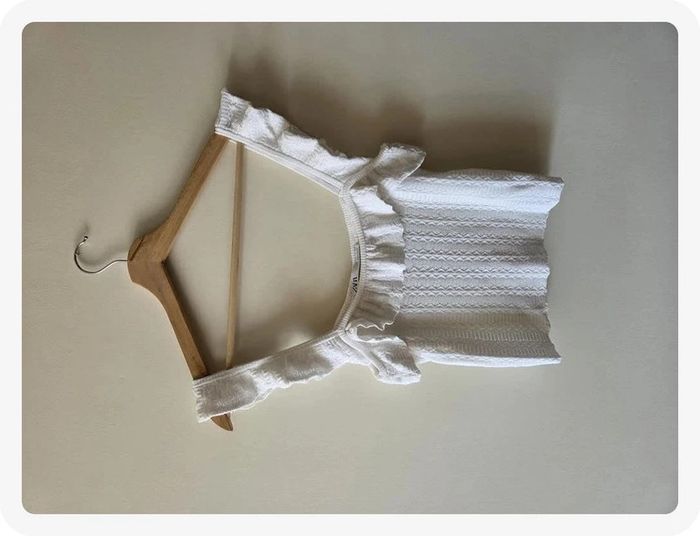 tops court Zara blanc taille M - photo numéro 3