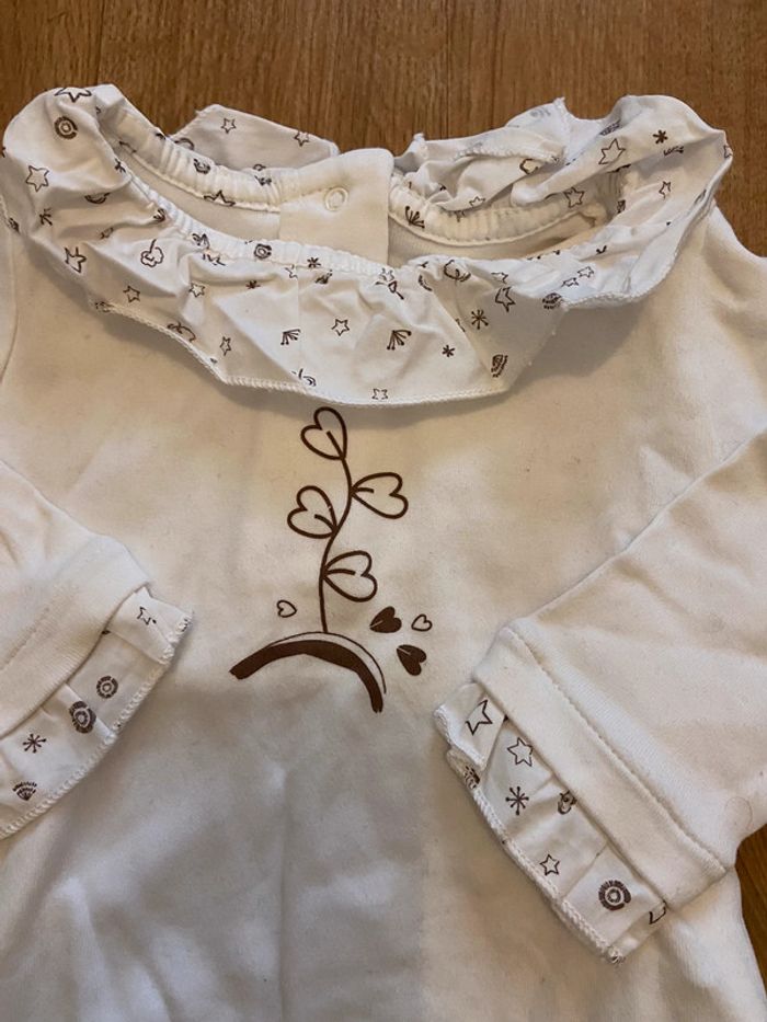 Haut à col blanc bébé 3/6M - photo numéro 3