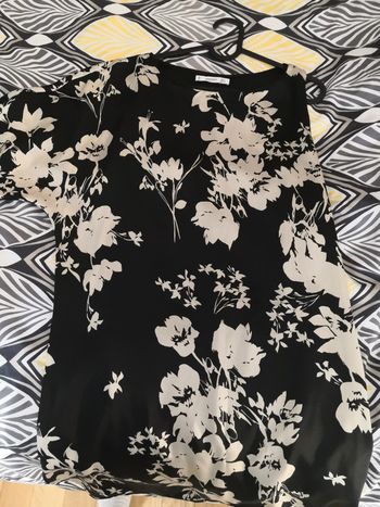 Robe tunique satinée uni manche