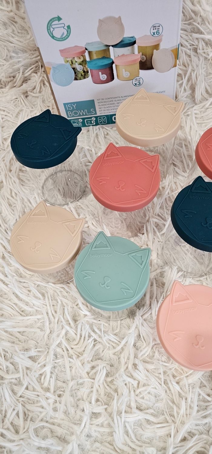 Lot de 9 pots en verre Isy bowls babymoov - photo numéro 4
