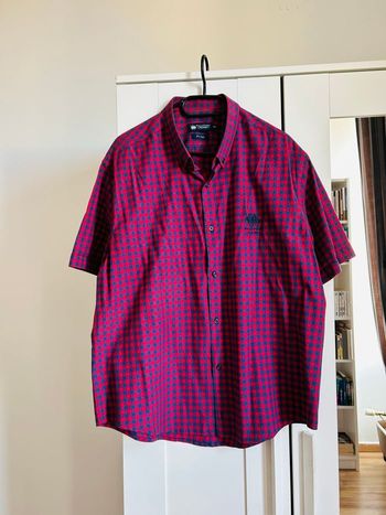 Chemise rouge à carreaux Fitted Homme Frank Ferry Taille 3XL