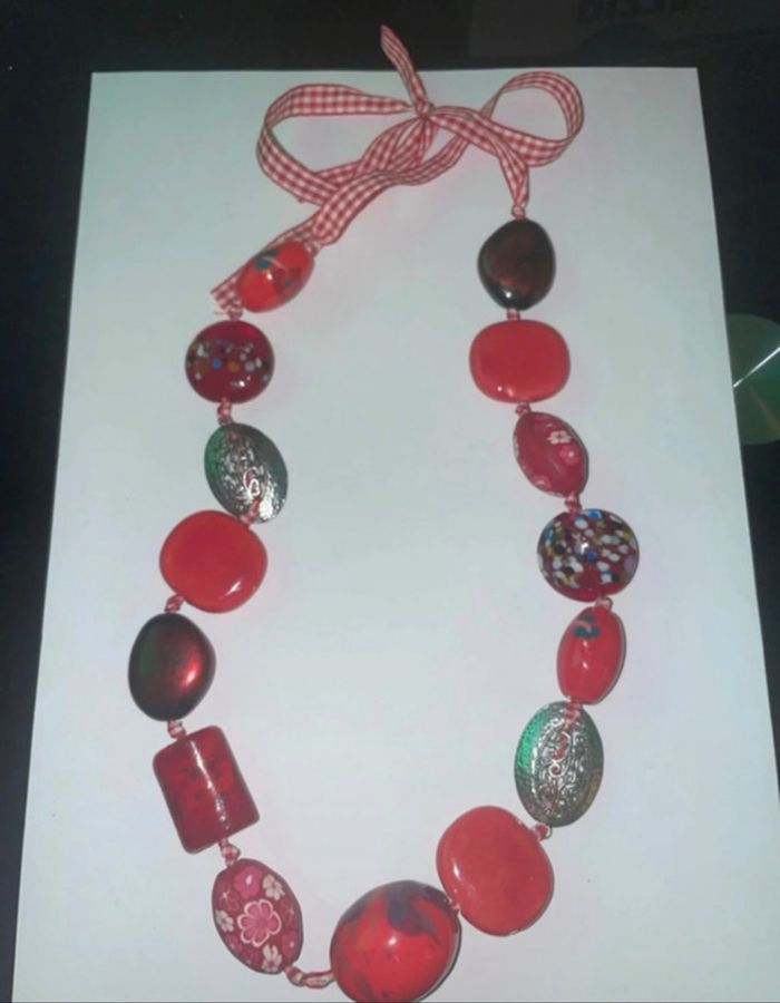 Collier de pierre /galet - photo numéro 1