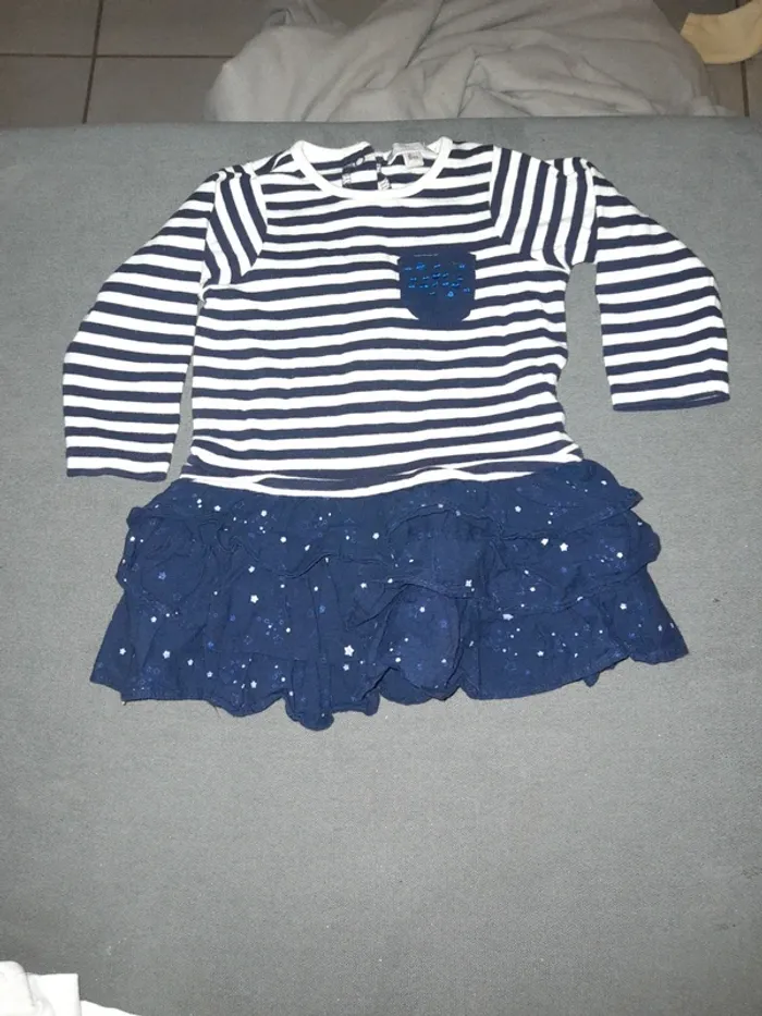 Robe marinière 6 mois 68 cm grain de blé