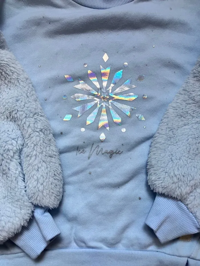 Pull chaud hiver Frozen / Reine des neiges 4-5ans - photo numéro 2