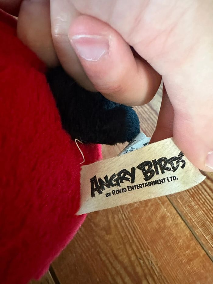 Peluche collection officielle oiseau 32cm Angry Birds rouge jaune boule coussin - photo numéro 5
