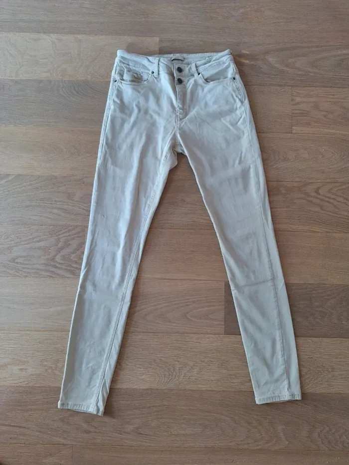 Pantalon jean skinny beige Esprit M femme 29/32 - photo numéro 5