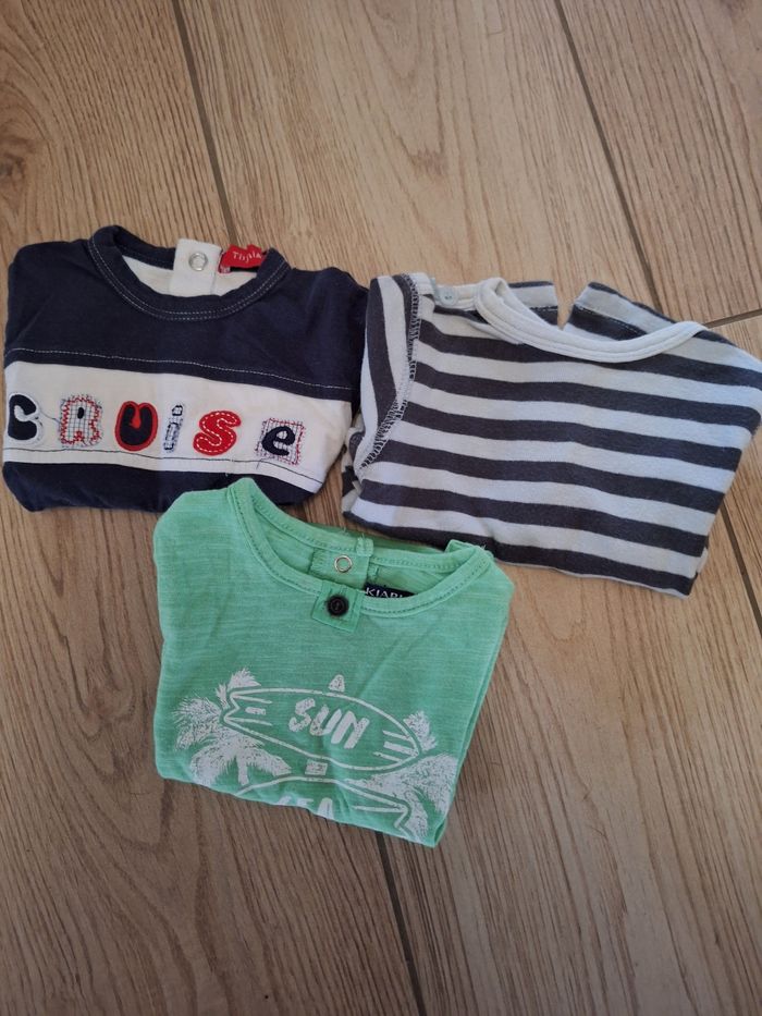 Lot Tee-shirts garçon manches longues 3 mois