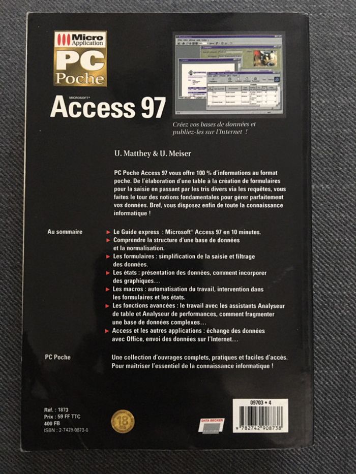Guide Microsoft Access 97 - photo numéro 3