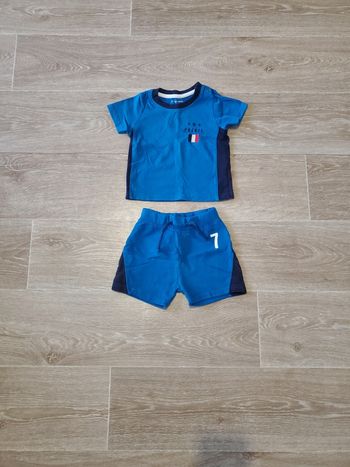 Ensemble short foot sport primark bleu 9mois Été 