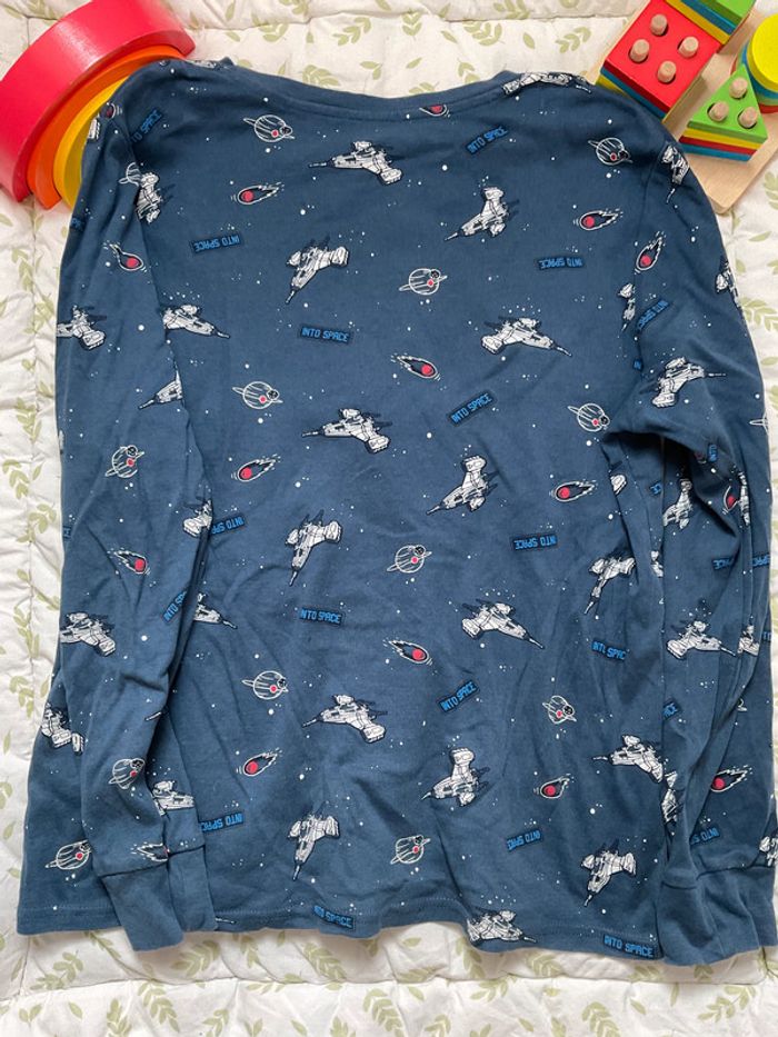 pyjama 2 pièces en coton marine motifs espace 14 ans kiabi - photo numéro 8