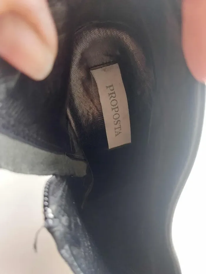 Bottine noire a talon interieur cuir T39 - photo numéro 4