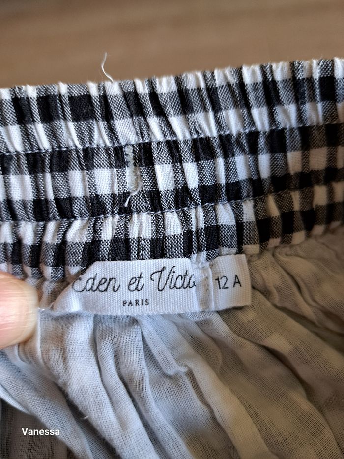 Jupe fille noire et blanche carreaux - photo numéro 3