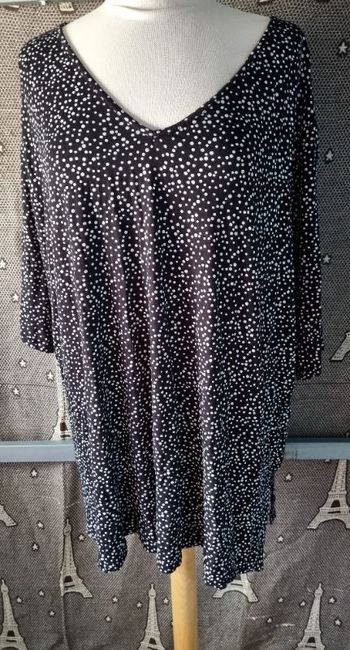 Blouse noir à pois taille 54-56