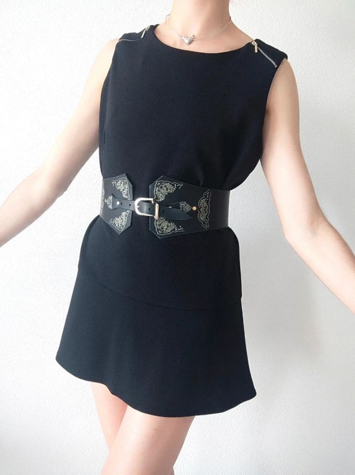 Robe tennis noir doré y2k - 38/M à 40/L - photo numéro 2