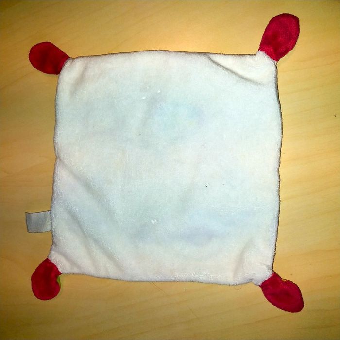 Doudou plat ours Nicotoy oiseau bleu 4 noeuds - photo numéro 2