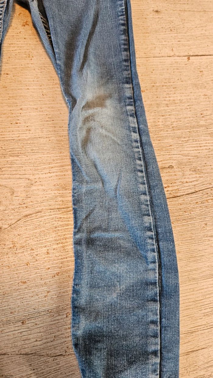 Jean s slim stretch, jegging bleu, H&M, taille 6/7 ans mais petit - photo numéro 4