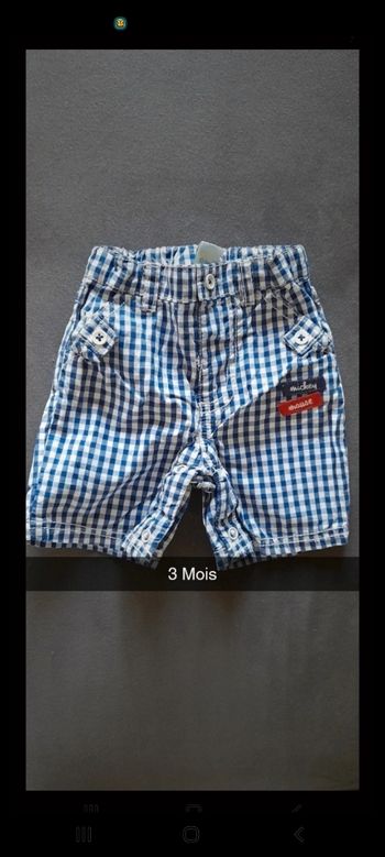 Short taille 3Mois