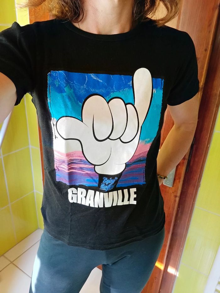 T-shirt noir femme Granville